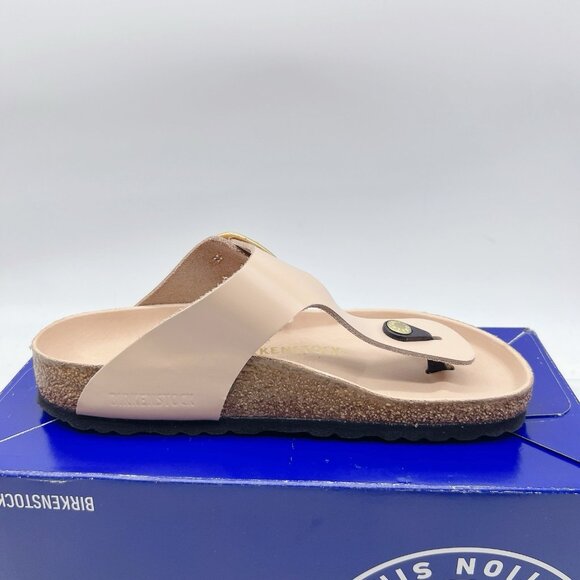 Birkenstock Gizeh Big Buckle Natural Leather Patent High Shine Light Rose EU 36 - Picture 8 of 12